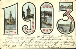 1903 Gruss Aus Lindau I Bodensee Year Dates Postcard Postcard