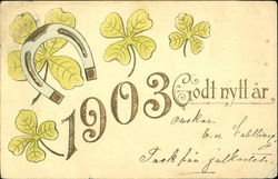 1903 Godt Nytt Ar Year Dates Postcard Postcard