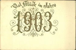 Viel Gluck Im Jahre 1903 Postcard