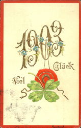 1903 Viel Gluck Year Dates Postcard Postcard