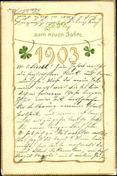 Viel Grulck Zum Neuen Jahre Postcard