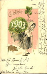 Gluckliches 1903 Year Dates Postcard Postcard