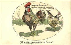 The Disagreeable Old Cock Postcard