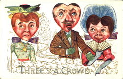 Three's A Crowd Threesomes Postcard Postcard