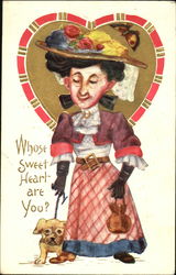 Whose Sweet Heart Are You? Hearts Postcard Postcard