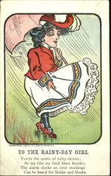 To The Rainy-Day Girl Postcard