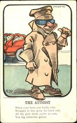 The Autoist Caricatures Postcard Postcard