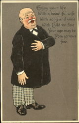 A gentleman offers a benediction Birthday Postcard Postcard