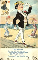 The Masher Caricatures Postcard Postcard