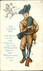 The Soldier Boy Caricatures Postcard Postcard