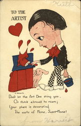 To The Artist Caricatures Postcard Postcard