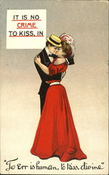 It Is No Crime To Kiss In Postcard