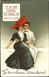 It Is No Crime To Kiss In Seattle Washington Postcard Postcard