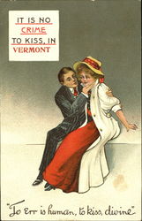 It Is No Crime To Kiss In Vermont Postcard Postcard