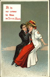 It Is No Crime To Kiss In Terre Haute Indiana Postcard Postcard