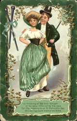 man and woman in the old days Postcard