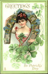 Greetings St. Patrick's Day Good Luck Postcard