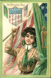 St. Patrick's Day Ireland And America! Postcard