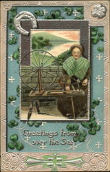 Greetings From Over The Sea St. Patrick's Day Postcard Postcard