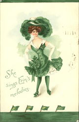 She Sings Erin's Melodies Postcard