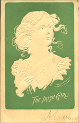 The Irish Girl St. Patrick's Day Postcard Postcard