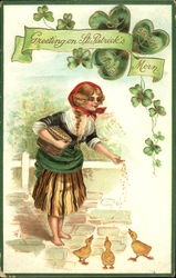 Greetings On St. Patrick's Day Erin Go Bragh Postcard Postcard