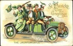 St. Patrick's Day Greetings The Jauntomobile Postcard Postcard