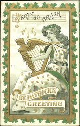 Erin Go Bragh St. Patricks Greeting Postcard