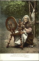 Irish Spinning Wheel Postcard Postcard