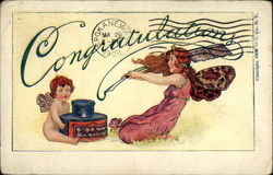 Congratulations with Fairies Postcard