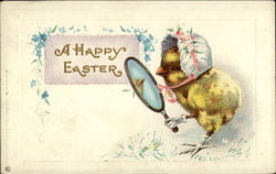 A Happy Easter With Chicks Postcard Postcard