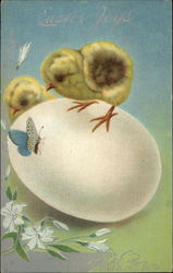 Easter Joys - Egg with Chicks Postcard