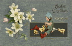 Easter Greetings Postcard