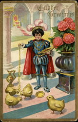 Prince with Easter Chicks Postcard