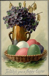 To Wish You a Happy Easter Eggs Postcard Postcard