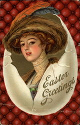 Easter Greetings Eggs Postcard Postcard