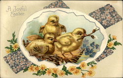 A Joyful Easter - Three Chicks Postcard