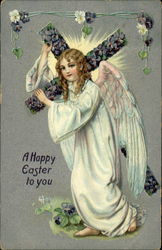 A Happy Easter to You With Angels Postcard Postcard