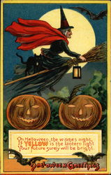 Halloween Greetings Postcard