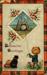 Halloween Greetings Postcard