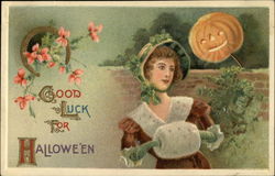 Good Luck for Halloween Postcard