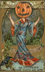 All Halloween; Strange Sights are Seen Postcard