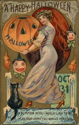 A Happy Halloween Postcard