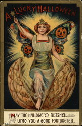 A Lucky Halloween Postcard