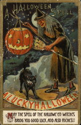 A Halloween Spell: A Lucky Halloween Postcard