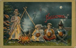 Halloween - Outdoor Scene Postcard Postcard