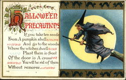 Halloween Precautions Postcard Postcard