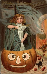 A Merry Halloween Postcard