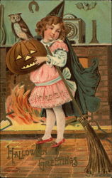 Halloween Greetings Postcard Postcard