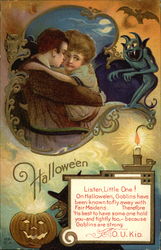 Halloween, Listen, Little One! Postcard Postcard